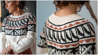 3 Easy Essential Knitting Techniques Knit Jemez – A STUNNING Pottery Inspired Colorwork Sweater [upl. by Eihcra867]