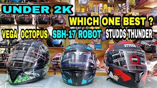 UNDER 2K WHICH ONE BEST  VEGA OCTOPUS  SBH17 ROBOT STUDDS THUNDER  REVIEW IN HINDI [upl. by Lleraj]