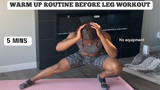 5MIN Dynamic Stretches Before Leg Day  Quick amp Effective Routine No Equipment needed🔥 [upl. by Eenalem]