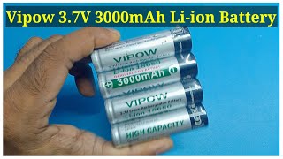 Vipow 37V 3000mAh Li ion Battery lithium ion battery price 18650 battery unboxing [upl. by Dlareg]