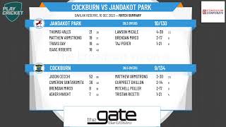 South Metropolitan CA  Mid Season One Day Final  Grand Final  Cockburn v Jandakot Park [upl. by Ecienal]