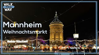 Mannheim Weihnachtsmarkt  Christmas Market Walking Tour 4K [upl. by Sams]