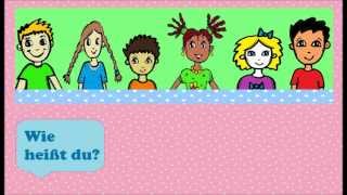 Deutsch lernen Wie heißt du  einfaches Kinderlied  quotWhats your namequot German song for kids [upl. by Nisay]