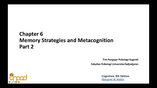 Chapter 6 Memory Strategies and Metacognition Part 2 [upl. by Pricilla]