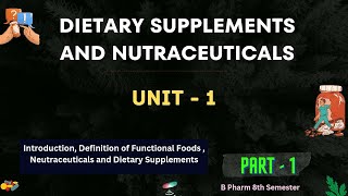 Dietary Supplements and Nutraceuticals [upl. by Odom]