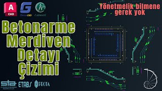 Merdiven Donatısı Çizim Programı Betonarme Proje autolisp betonarme merdiven autocad [upl. by Enigroeg900]