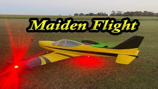 Maiden Flight of the all Balsa Sebart Marchetti What a Smooooth Plane [upl. by Azmah]