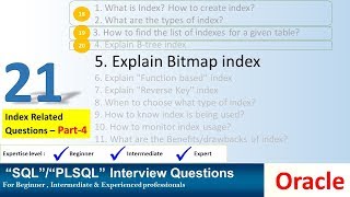 oracle interview question oracle BITMAP index [upl. by Acihsay]