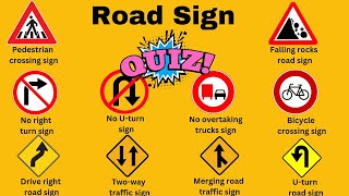 Road Sign Quiz  How Well Do You Know Traffic Signs  English Vocabulary [upl. by Stiruc38]