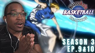 EVEN KUROKO  Kuroko no Basket S3 Ep 9 and 10 REACTION [upl. by Mastat]