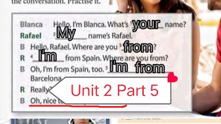 Headway Beginner Unit 2 Part 5 A conversation and the exercises english headway [upl. by Dwaine]