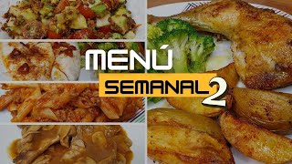 MENÚ SEMANAL 2 ECONÓMICO Y SALUDABLE RECETAS FÁCILES PARA TODA LA SEMANA [upl. by Pamella]