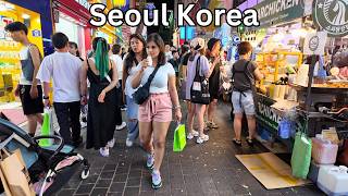 Seoul Korea Myeongdong Amazing Shopping and Street Food [upl. by Woolcott]