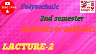 Polytechnicdiploma 2nd semester statistics and analytics lecture2 full video on my channel 📷📸📷👍👍👍 [upl. by Lever]