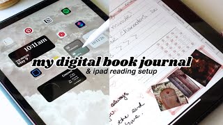 my ipad setup for reading amp book journaling ☁️📖🤍 goodnotes app amp my digital reading journal [upl. by Lammond]