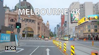 Melbourne 4K  Driving Downtown  Australia [upl. by Ilenay]