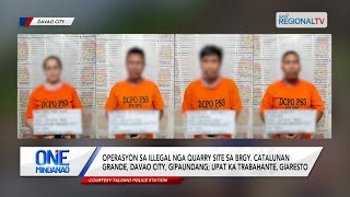 One Mindanao Operasyon sa illegal quarry site sa Catalunan Grande Davao City gipaundang [upl. by Flavian]