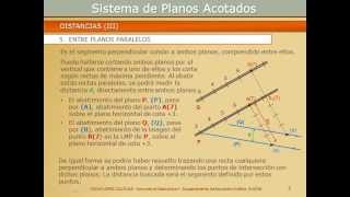 Sistema de Planos Acotados 11 Distancias entre Puntos Rectas y Planos [upl. by Idoc232]