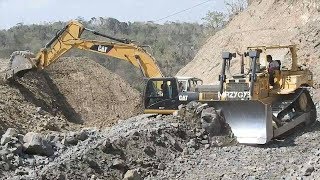 Bulldozer Excavator Pushing Moving Dirt [upl. by Acinot]