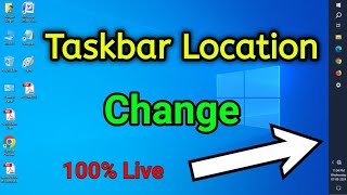 How to Change taskbar Location  How to Change Taskbar Right Left Bottom Top  Windows 781011 [upl. by Adnelg]