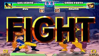 MUGENVIRTUS  Wolverine amp Ryu vs Sabretooth amp Akuma [upl. by Eugene]