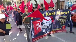 Integrantes del Partido Comunista marchan contra AMLO en CDMX [upl. by Baudin]