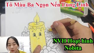 NVH Hoạt hình Nobita  Tô Màu Ba Ngọn Nến Lung Linh [upl. by Buffo]