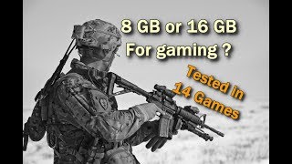 8Gb RAM vs 16Gb RAM Gaming Tests  2018 [upl. by Adnalue]