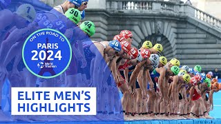 Highlights  2023 World Triathlon Olympic Triathlon Test Event Paris Elite Men [upl. by Nidorf]