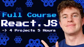 ReactJS Full Course  Build 4 Projects in 5 Hours  Zero to Hero [upl. by Chemar]