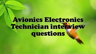 Avionics Electronics Technician interview questions [upl. by Einama658]