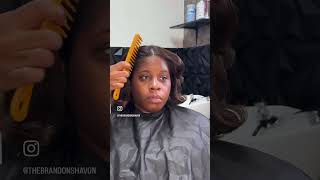 The comb out 😍😮‍💨 silkpress silkpressvideo naturalhair [upl. by Islehc]