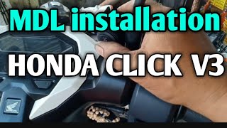 how to install mini driving light on Honda click V3 [upl. by Bohon405]