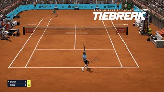 TIEBREAK  Alexander Zverev Vs Dominic Thiem I Madrid Masters I Expert Difficulty PS5 [upl. by Ardnac]