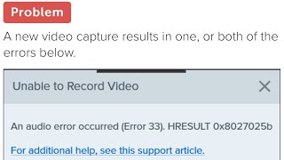 📽️ Snag It Error Recording Video An audio error occurred Error 33 HRESULT 0×8027025b How To Fix [upl. by Nilok204]