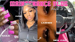 BACK TO SCHOOL MAINTENANCE VLOG  PREP ★ hair duck nails lashes shopping  more [upl. by Mazman]