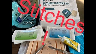 STITCHES Practice Suturing amp Review of the Alcedo Suture Practice Kit [upl. by Daggett]