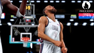 NBA 2K24 Live Simulation  USA vs Serbia FULL GAME  Olympic Mens Basketball SemiFinals [upl. by Eiralam]