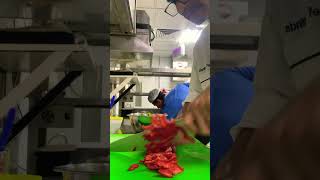 How to cut red bell pepper julienne shorts [upl. by Johnson]