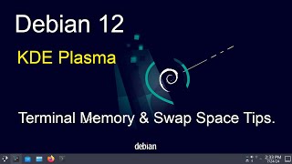 Debian 12  KDE Plasma  Displaying Free Memory amp Swap [upl. by Ahsienet]