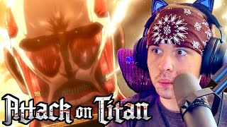 To You 2000 Years From Now  Attack On Titan 1x1 FIRST TIME REACTION [upl. by Jelks]