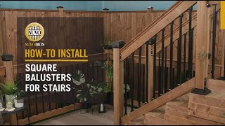 Howto Install Square Balusters for Stair Railings  Nuvo Iron [upl. by Adiari]