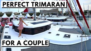 2021 NEEL 47 TRIMARAN Sailing Cruising Liveaboard Charter Yacht Tour [upl. by Goldie]