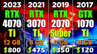 RTX 4070 Ti vs RTX 3070 Ti vs RTX 2070 SUPER vs GTX 1070 Ti  PC Gameplay Tested [upl. by Noyahs110]