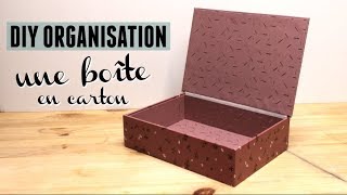 DIY une jolie boîte en carton avec couvercle [upl. by Nosreg]