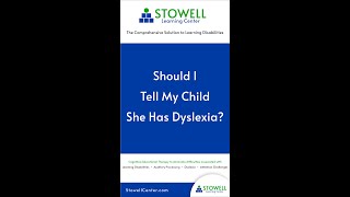 Should I Tell My Child She Has Dyslexia [upl. by Enigroeg24]