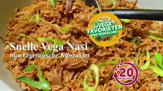 🍷🍴 Snelle Vega Nasi met Vegetarische Kipstukjes [upl. by Anaul]