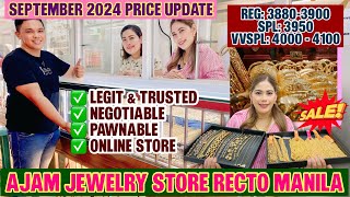 PRICELIST NG GOLD SA CM RECTO quotAJAM JEWELRY STOREquot Trendy amp Affordable 100 LEGIT MUST WATCH 2024 [upl. by Garey]