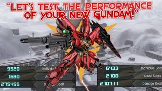 GBO2 MSN06S Sinanju PostBuff quotLets test the performance of your new Gundamquot [upl. by Hartley452]