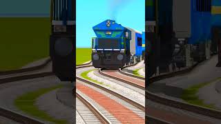 7 TRAIN CROSSING ON CRISS CROSS CURVED RAILROAD Bumpy Railroad Diesel Train Indian [upl. by Adaner389]